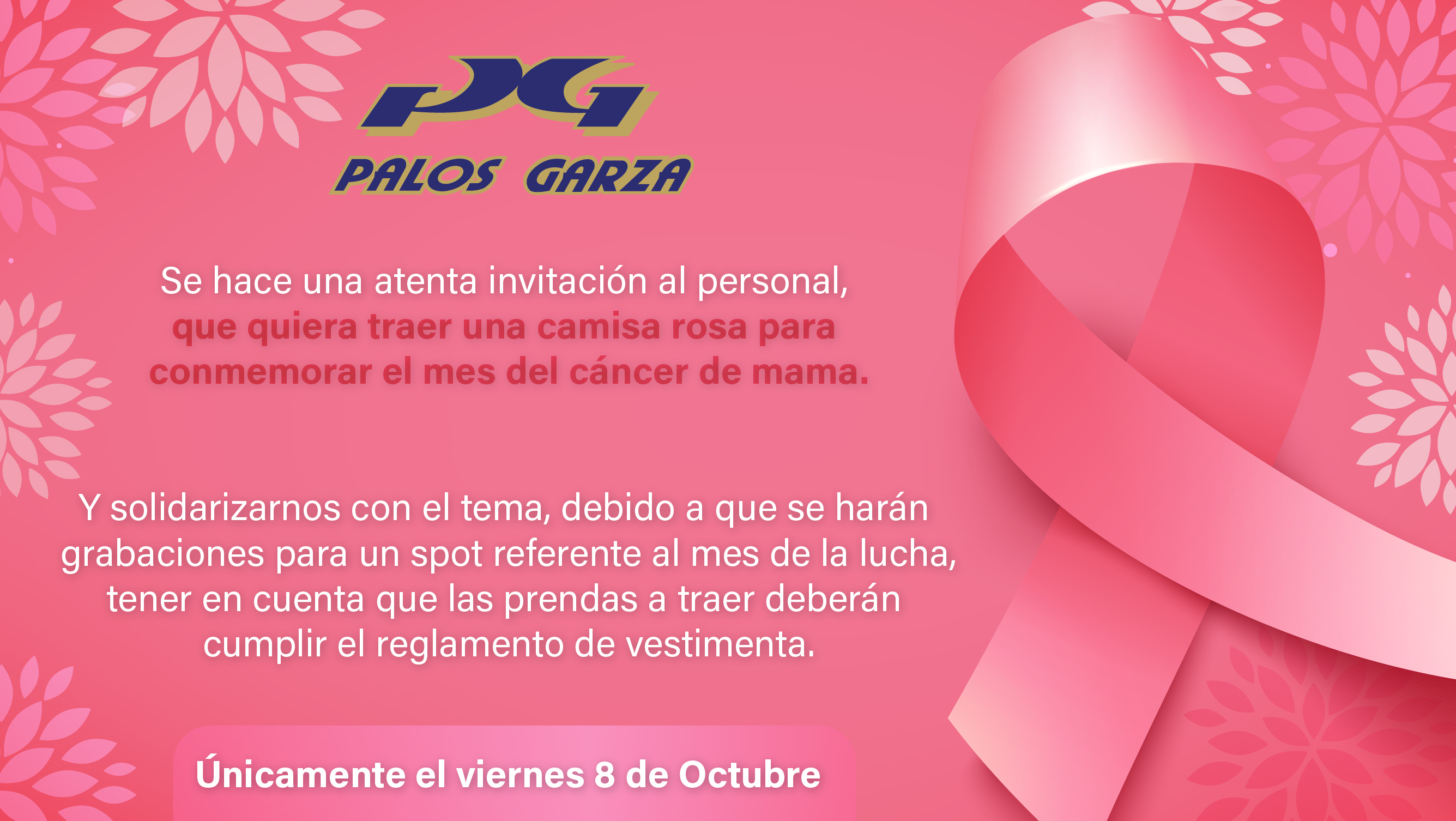 Vestimenta viernes 08 de octubre 2021